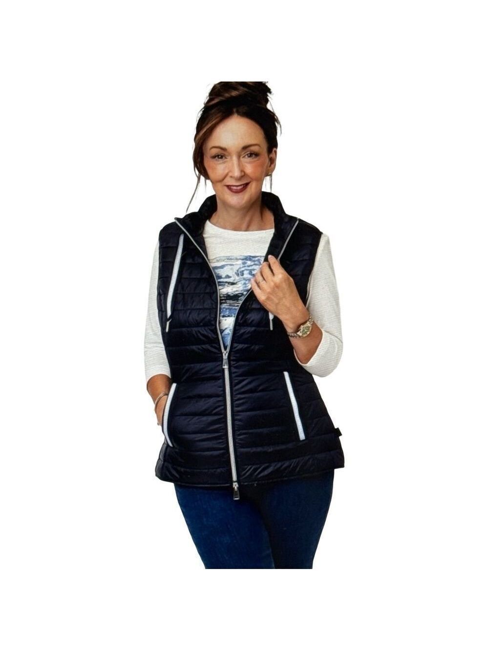 Gerry Weber  Quilted Padded Vest. Navy Blue